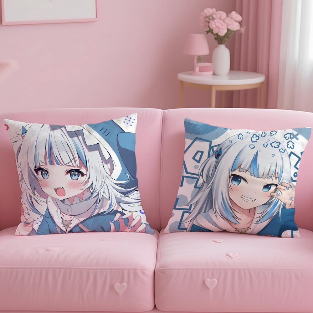 Gawr Gura H-Hololive EN Kissenbezug Bequem Wendbar Kissenbezug Ideal für Auto Sofa Schlafzimmer & Mehr