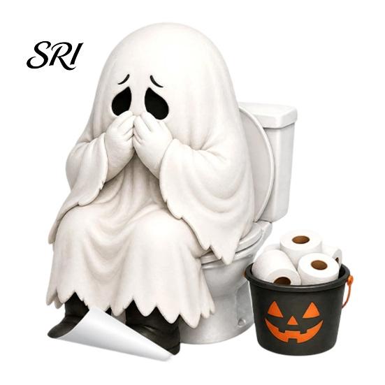 Autocollants de Couvercle de Siège de Toilette Halloween Accents de Maison Salle de Bain, Décor Festif Fantôme Squelette Fissure 3D Effrayante pour Invités Autocollants de Couvercle de Réservoir, Imperméable
