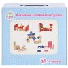 Wooden Dollhouse Furniture Set with Accessories 35 Pieces