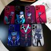 Funda de Teléfono Genial H-Hazbin H-Hotel Villano Vox-S Para iPhone 17, 16,15,14,13,12,11 Plus,Pro Max, Otros Cubierta Blanda Negra