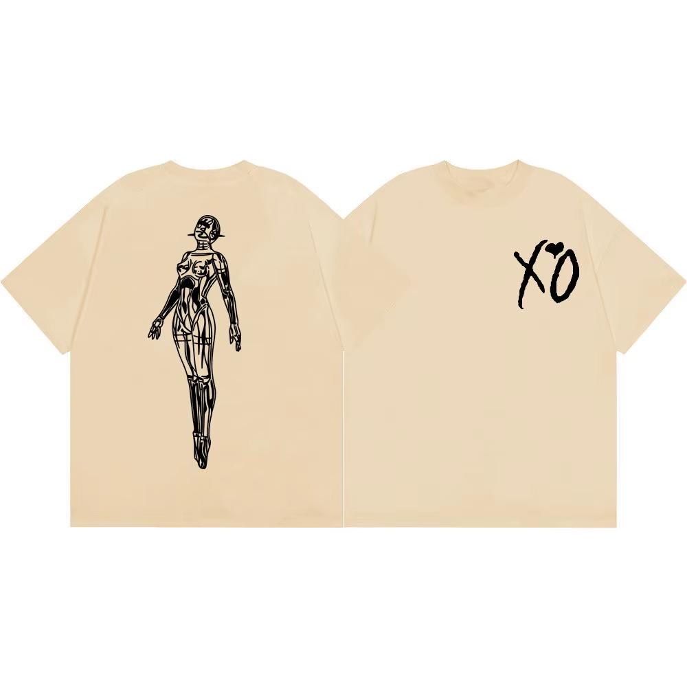Rapper The Weeknd Merch T-shirt Men Women Fashion Hip Hop Short Sleeves Oversized Streetwear Y2k High Quality Female Male Clothing