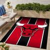 Chicago Bulls Design Area Rug - Non-Slip, Soft & Cozy Floor Mat for Living Room, Bedroom, Office - Indoor/Outdoor Decorative Carpet