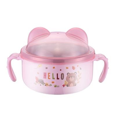 Kids Soup Thermo 304 Stainless Steel Cute Cartoon Insulated Food Container with Dual Handles for