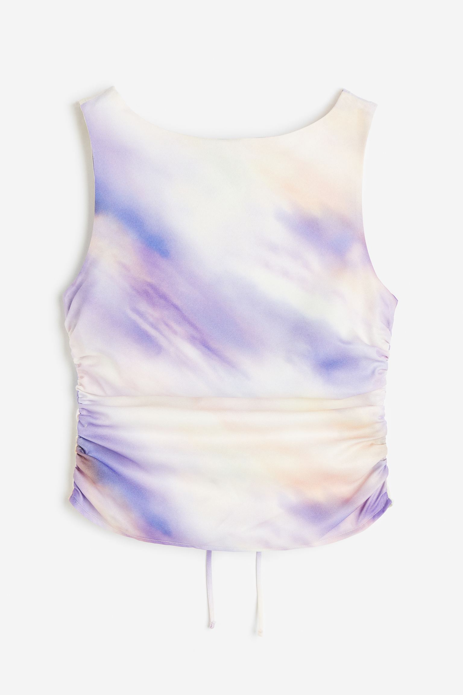 

Топ с открытой спиной и сборками