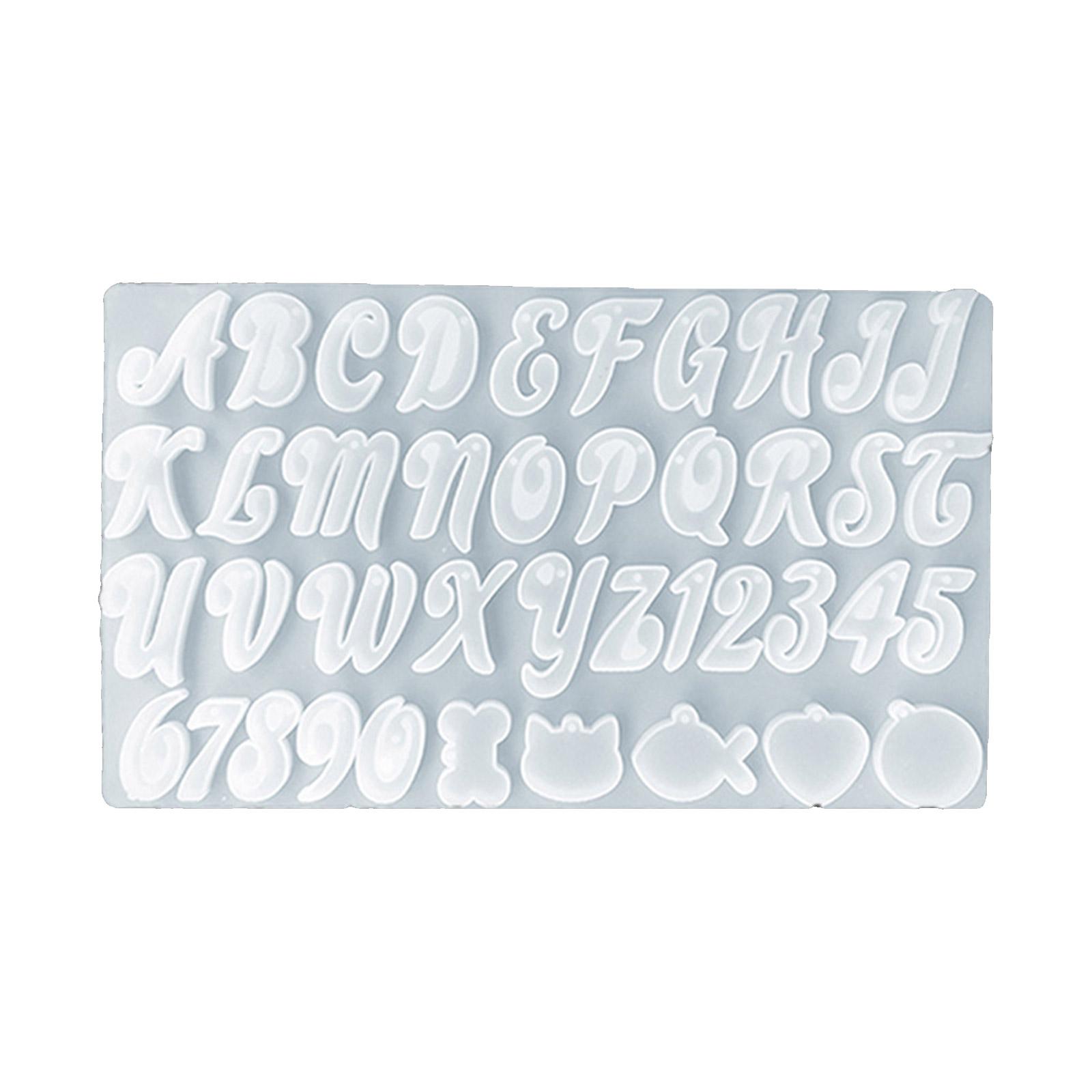 Silicone Resin Molds, Large Letter Number Epoxy Molds Keychain Resin Jewelry Molds for Resin Casting for Making Keychain 1