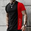 26. New Popular Casual and Comfortable Short-sleeve T-shirt, 3D Printing Technology, Suitable for Layering and Outerwear, Loose Striped Short-sleeve 