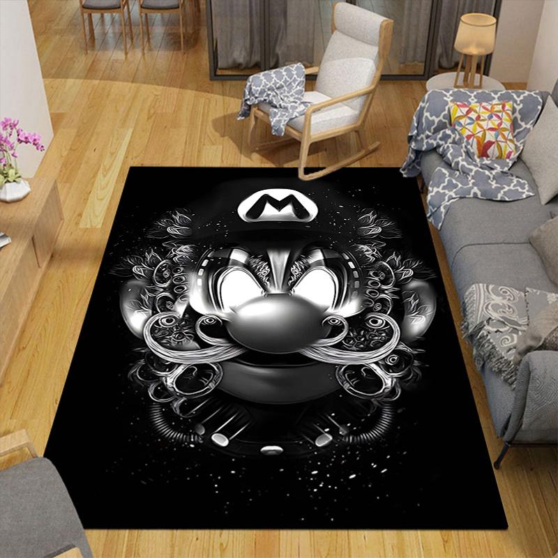 

1pc Mario Mushroom Cap Non Slip Rug Anime Cartoon Design for Home Decor, Living Room, Bedroom, Game Room, 60cm by 90cm