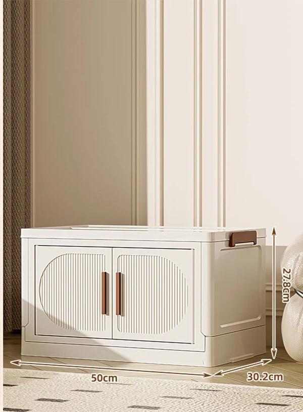 Folding Storage Box Storage Cabinet With Wheels Multifunctional Box With Pulley Household Sorting Wardrobe Organizer Container
