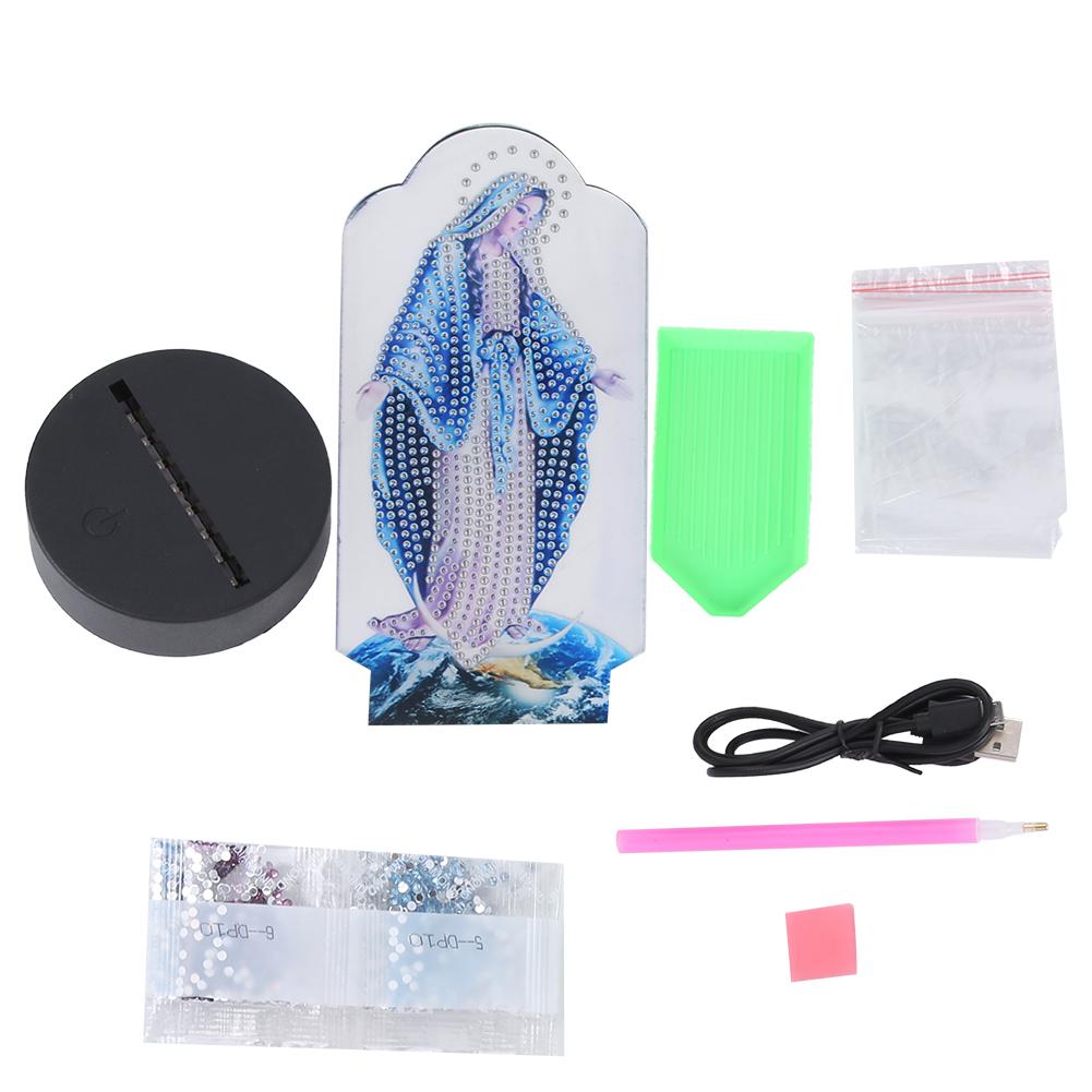 

DIY Diamond Painting 7 Colors Night Light LED Diamond Painting Embroidery Home Decor DP10