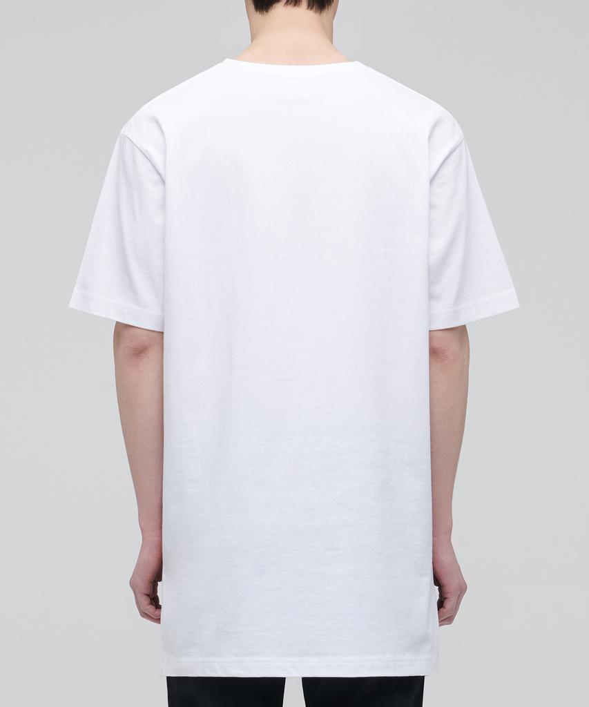 MUSINSA STANDARD Layered Crew Neck T-Shirt_Long Length [White]