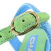 Excellent CHANEL Sandals COCO Mark Ankle Strap Wedge Heels Blue Women 35 G45555 Used