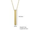 Collana minimalista cilindrica in acciaio inossidabile per uomo e donna, collana alla moda adatta per l'uso quotidiano, gioielli, regali