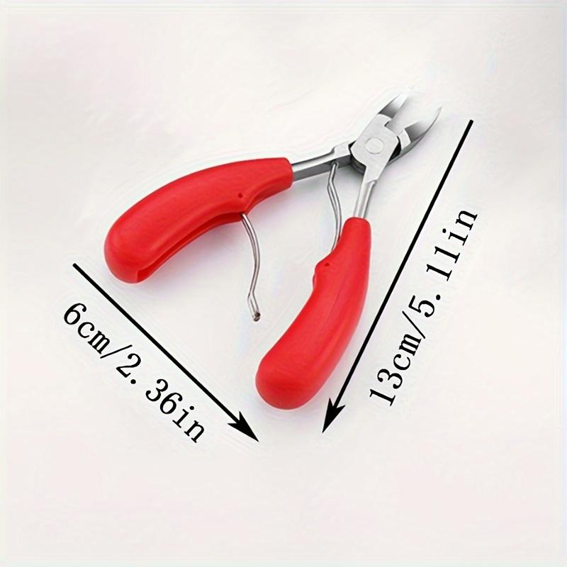 

Кусачки для ногтей из нержавеющей стали Высокоточные кусачки для кутикулы для удобного захвата Толстые ногти на ногах и руках красный