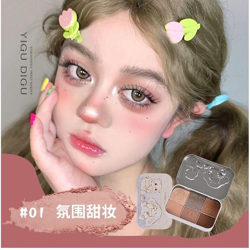 YIGU DIGU - Tea Party Series Metal Box Eyeshadow Palette #01