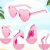 Pairs Heart Shaped Glasses Candy Color Rimless Fun Heart Glasses For Women Men Party Favors,
