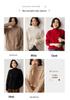 2026 Women's Plus Size Cable Knit Wool Sweater - Semi-High Neck, Thick and Loose Fit for Autumn/Winter