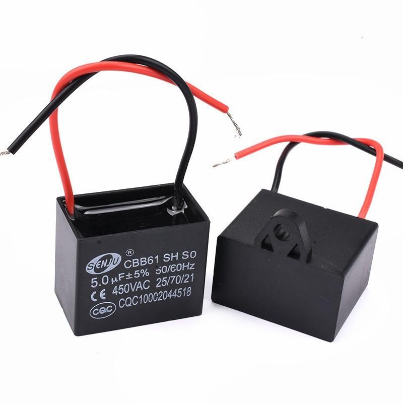 5Pcs CBB61 Start Capaciteit Ac Ventilator Condensator 450V 1Uf 1.2Uf 1.5Uf 2Uf 2.5Uf 3Uf 3.5Uf 4Uf 4.5Uf 5Uf 6Uf 7Uf 8Uf 10Uf 12