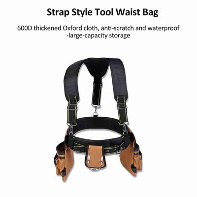 Heavy Duty Tool Vest with Suspenders Detachable Tool Pouch Bags Adjustable Tool Belt Waist Support Tool Organizer for Workmen