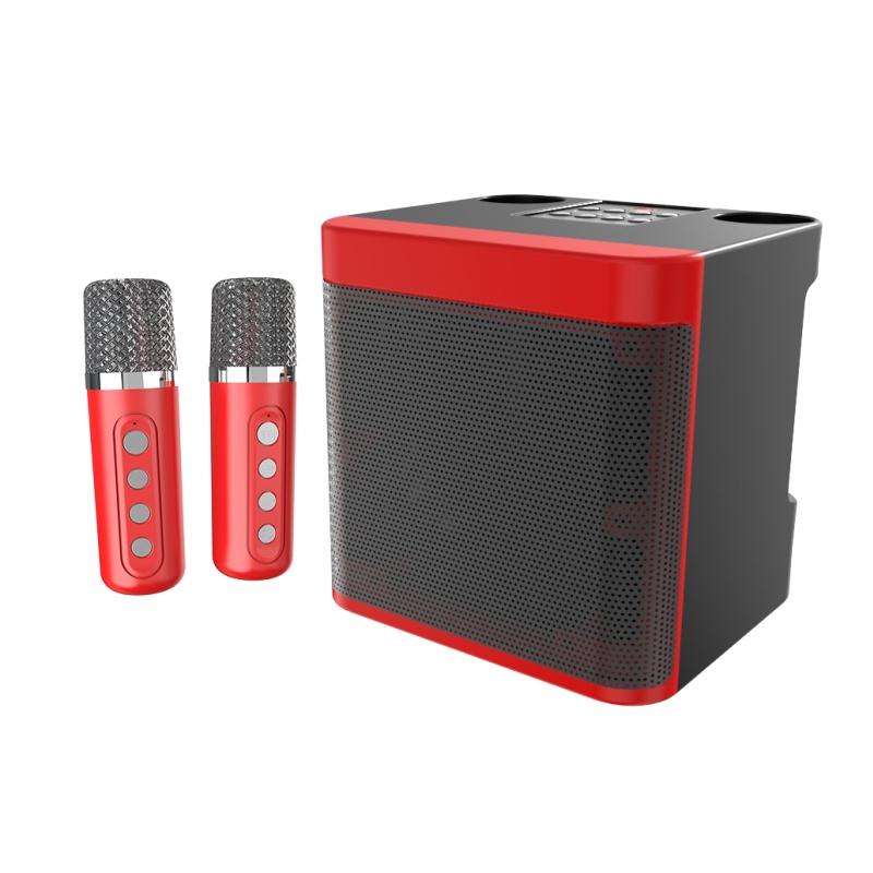 

Karaoke Machine for Adults, Portable Bluetooth Karaoke Microphone Singing Speaker Karaoke Player with 2 Wireless Mic Home Party червоний