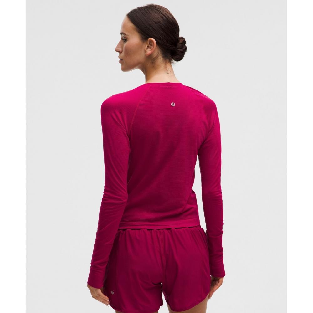 Lululemon Swiftly Tech Long Sleeve Shirt 2.0  Waist Length Berry Rumble Berry Rumble