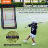 VEVOR Lacrosse Rebounder for Backyard, 1219.2 X 2133.6 Mm Volleyball Bounce Back Net, Pitchback Throwback Baseball Softball Return Training Screen