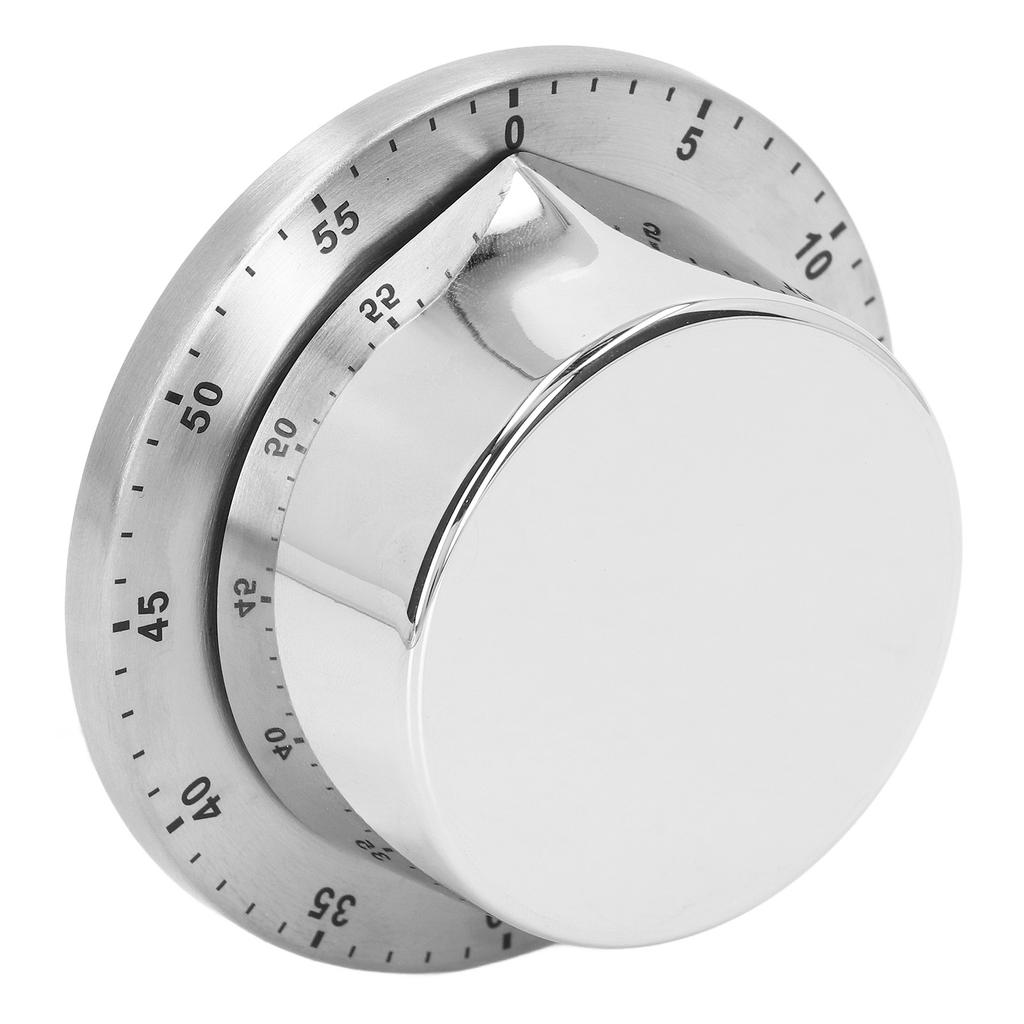Kitchen Mechanical Timer 304 Stainless Steel Magnetic Suction Chef Cooking Timer Clock White