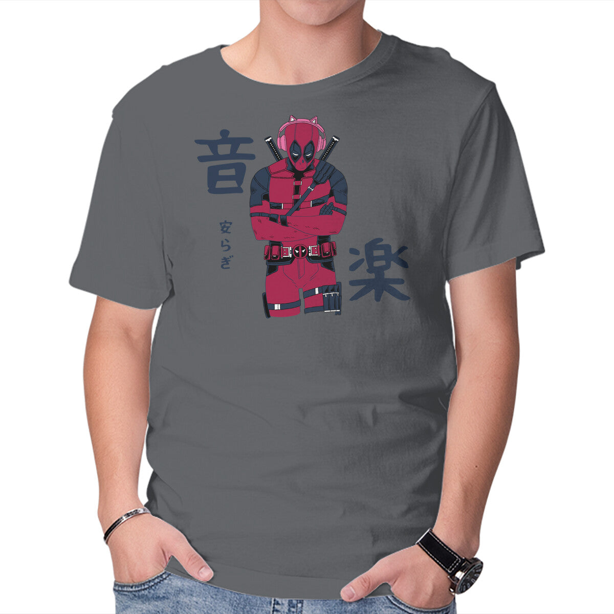 Unisex Crew Neck T-Shirt Music And Inner Peace Graphic Short Sleeve Casual Tee XS