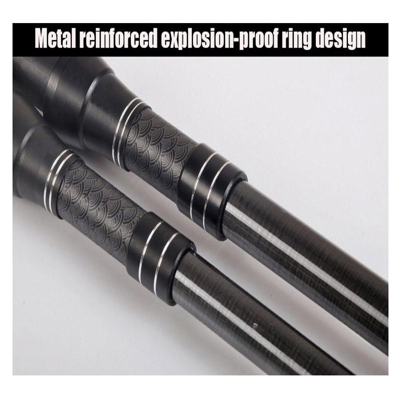 Mavllos Sea Rod Short Telescopic Fishing Rod with 45° Anti-tangling Guide Ring  Metal Explosion-proof Carbon Fiber Carp Fishing Rod