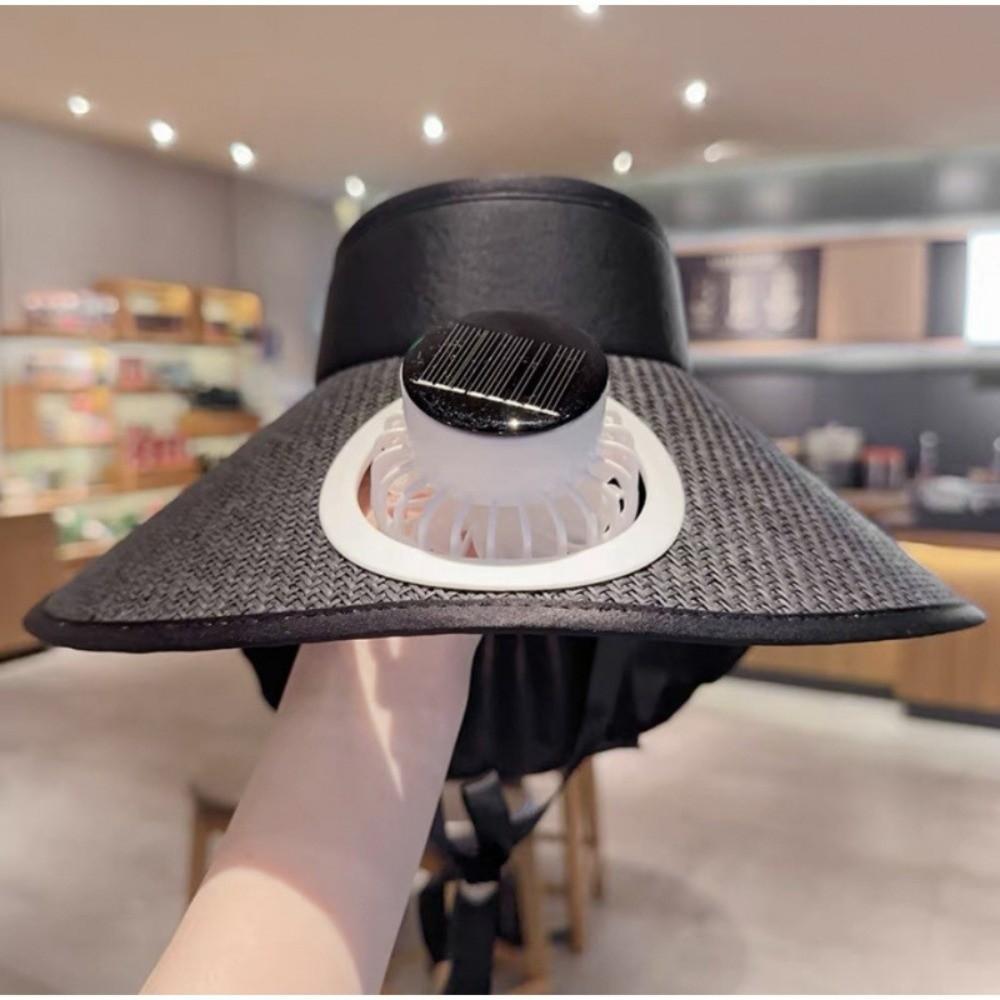 Adjustable Solar-powered Fan Hat UV Protection Sun Protection Hat Unisex Fishing Hat  Hiking Adult A