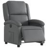 Electric Recliner Chair Grey Synthetic Leather