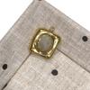 1Pc Natural Stone Irregular Square Pendant 16×20mm, Golden‑Plated Bezel‑Set Gemstone Charm for DIY Necklace Jewelry Making