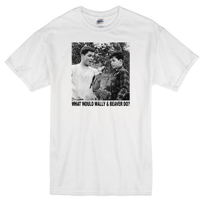 WALLY AND BEAVER WWD LEAVE IT TO BEAVER TONY DOW JERRY MATHERS TV WHITE T-shirt