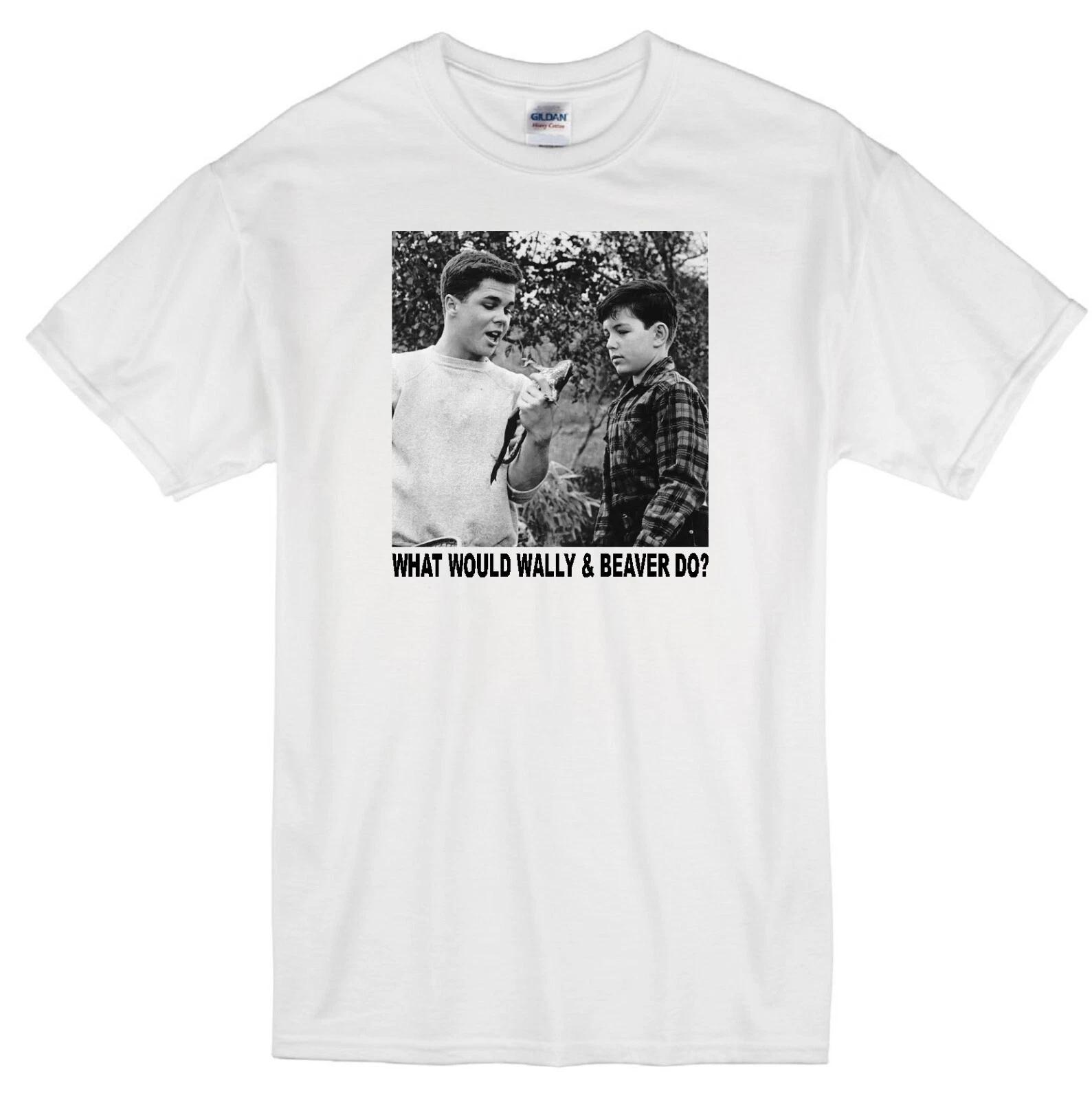 

WALLY AND BEAVER WWD LEAVE IT TO BEAVER TONY DOW JERRY MATHERS TV WHITE T-shirt M