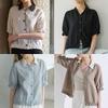 Reanoa Summer Shirt Blouse 26ss Authentic Flax Linen Dm262f0308sh