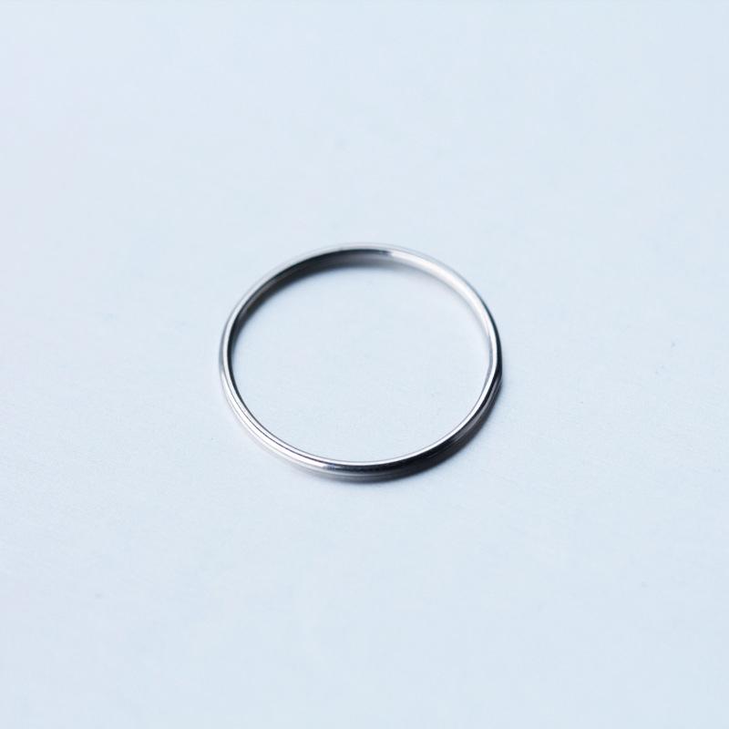 Modian Silver Simple Circle Stackable Ring 100% 925 Silver Multiple Sizes Finger Rings For Women Fashion Fine Jewelry