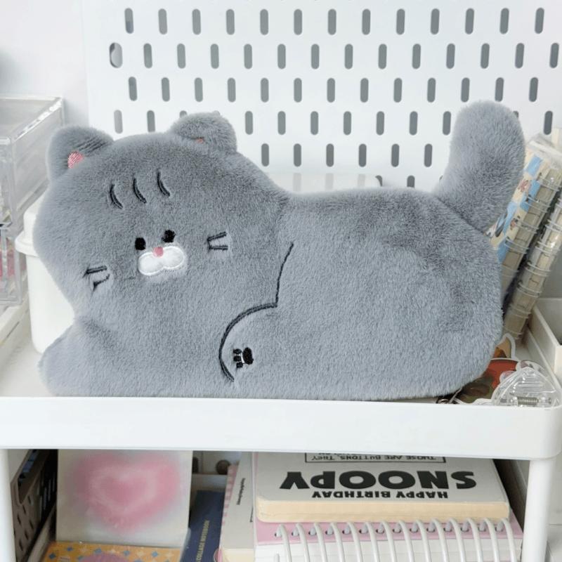 

1Pcs Large-Capacity Japanese Style Cat Pen Bag Cute Cat Pen Case Plush Stationery Box For Junior High School Students Girls Gift