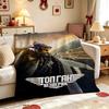 Top Gun Fighter Pilot Helmet Pattern Theme Flannel Blanket Cozy Warm Fleece Blanket For Living Room Air Conditioner Room Party Decor Great Holiday Gif