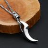 Viking Retro Wolf Tooth Necklace Stainless Steel Norse Rune Pendant Necklace For Men Women Amulet Jewelry Gift