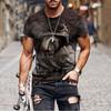 3D printed street fashion short sleeved T-shirt