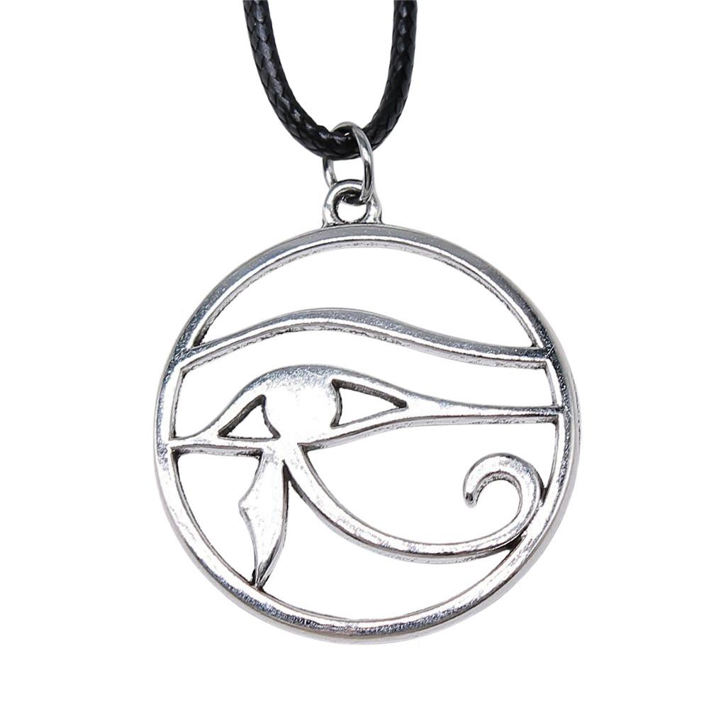 45cm Necklace Leather Chain Big Eye Of Horus Minimalist Jewelry Components QN029