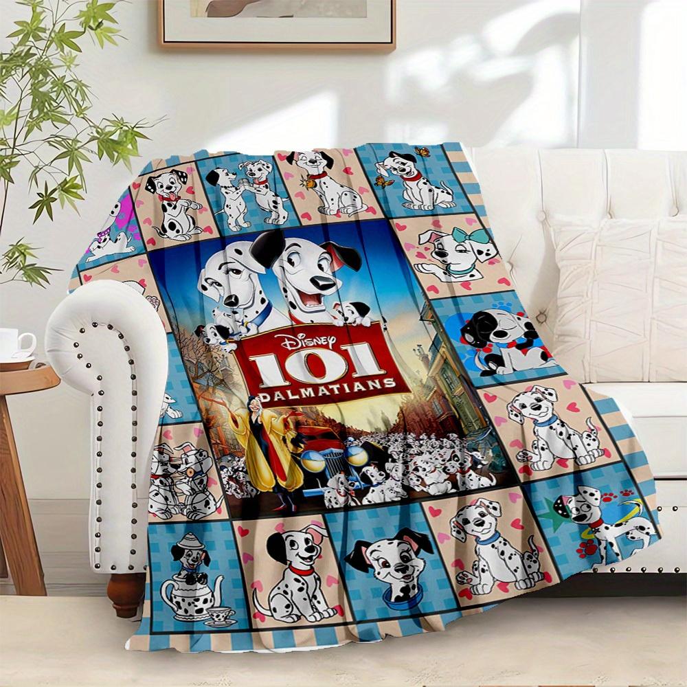 

1 pc Flannel 101 Dalmatians Disney Movie Poster Bedding Throw Blanket Sofa Cover Gift Home Decoration for Adultsc132 130x150cm