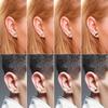Set da 3 Pezzi Moda Classica Punk Rock Borchie Punte Coniche Acciaio Inossidabile 316L Orecchini a Lobo Uomo Donna Piercing Gioielli per il Corpo