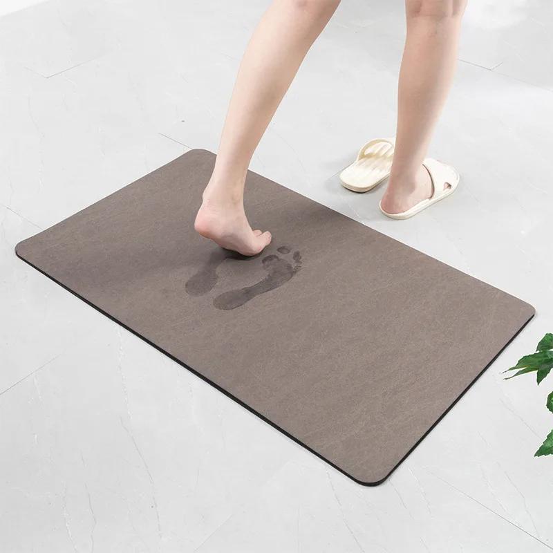 Bathroom Anti-Slip Mat Diatom Mud Absorbent Pad Nordic Style Toilet Floor Mat Soft Diatomite Bathroom Toilet Carpet Quality