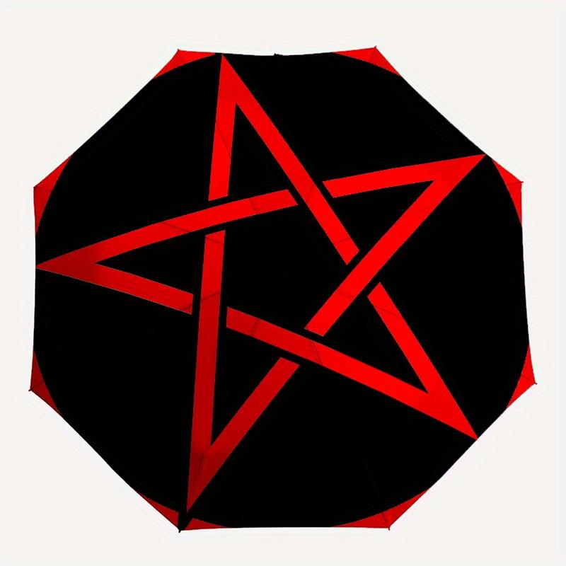 Red Star Symbol Sticker - Unique Design for Any SurfaceUmbrella, Portable 3-Fold Compact Umbrella,Christmas Gift ES495
