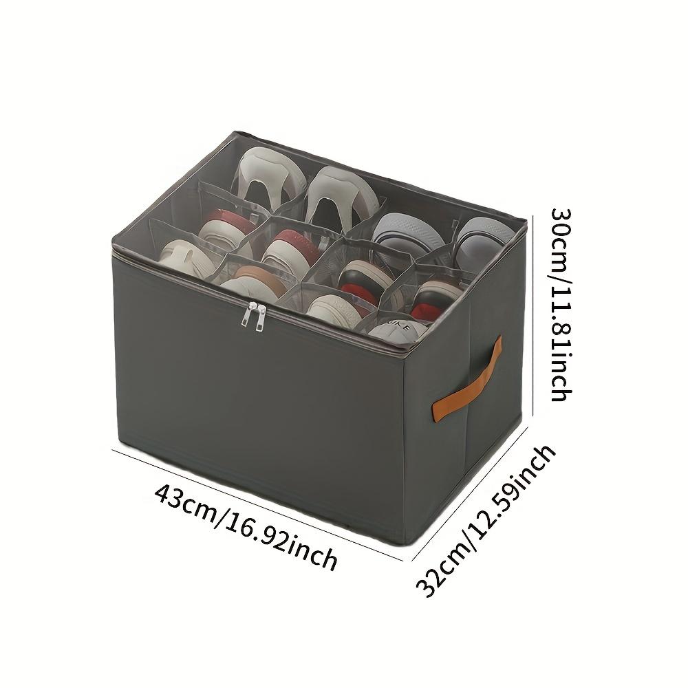 Faltbare Schuhbox mit Deckel - Stapelbare, staubdichte Aufbewahrung für Schrank & unter dem Bett. Platz sparen & Organisieren!