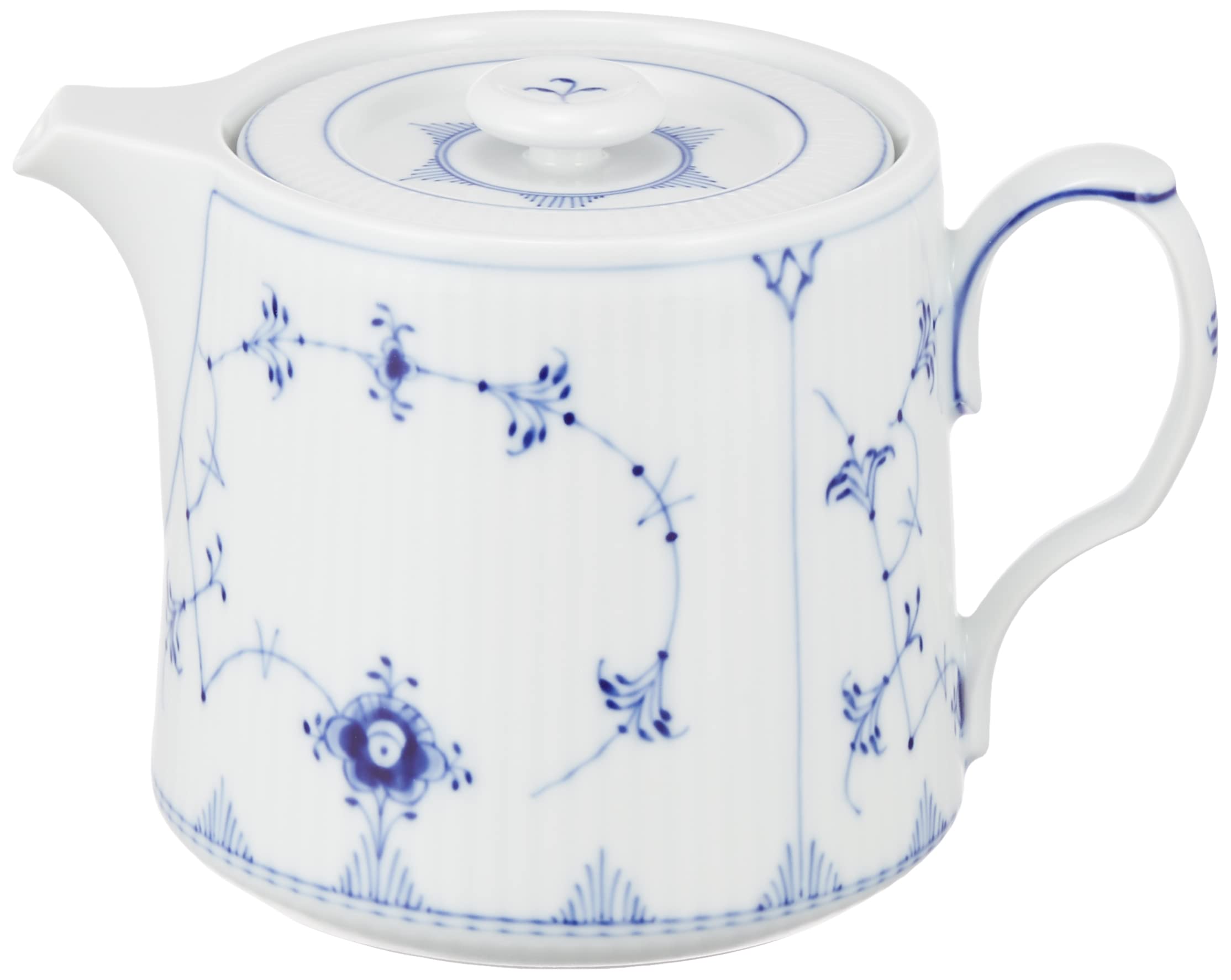 

[Officially Imported] Royal Copenhagen Blue Fluted Plain Teapot, Wedding Gift, 1059071