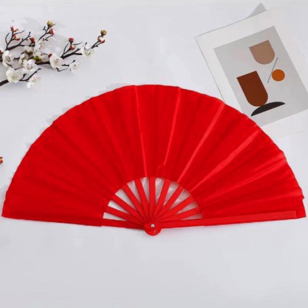 Plastic Bone Chinese Tai Chi Yoga Kung Fu Fan 33cm Hand Folding Stage Fan  Wedding Party Decor