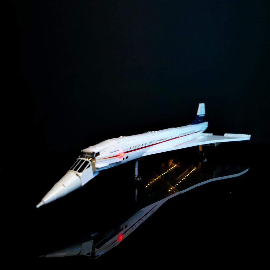 LP LED-Beleuchtungsset für Concorde 10318, Kompatibel mit Lego Creator Serie, ferngesteuert.