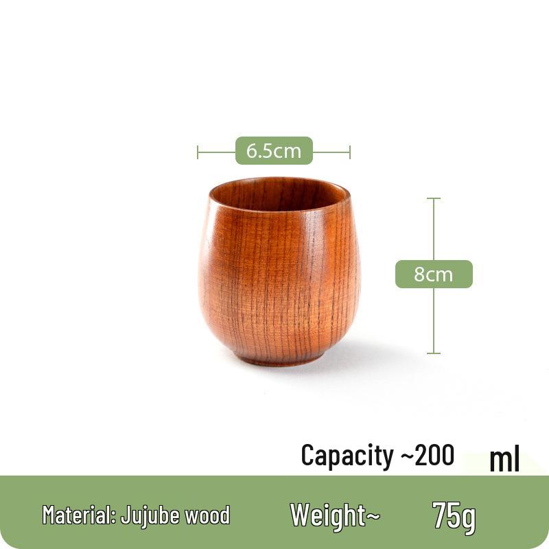 Taza de Cerveza y Taza de Café de Madera Japonesa con Asa - Resistente a Altas Temperaturas, Diseño Creativo