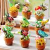 Insect Flower Pot Building Blocks Plastic Flowers Micro Blocks Potted Plant Home Decor Mother's Day New Year Gifts